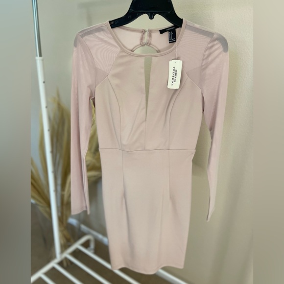 Forever 21 bodycon dress with long sheer sleeves (thick fabric) - Picture 1 of 10